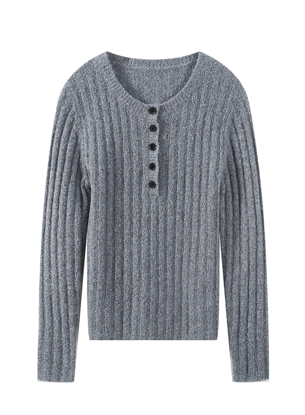 Cashmere Henley Knit Top