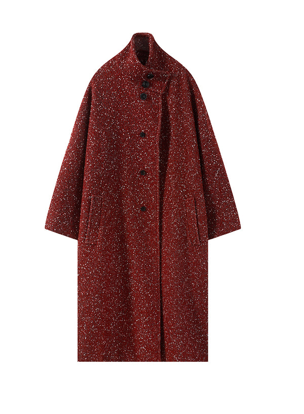 Winter Floral Long Overcoat
