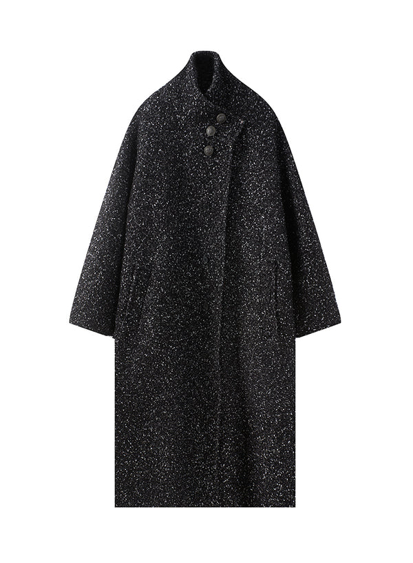 Winter Floral Long Overcoat