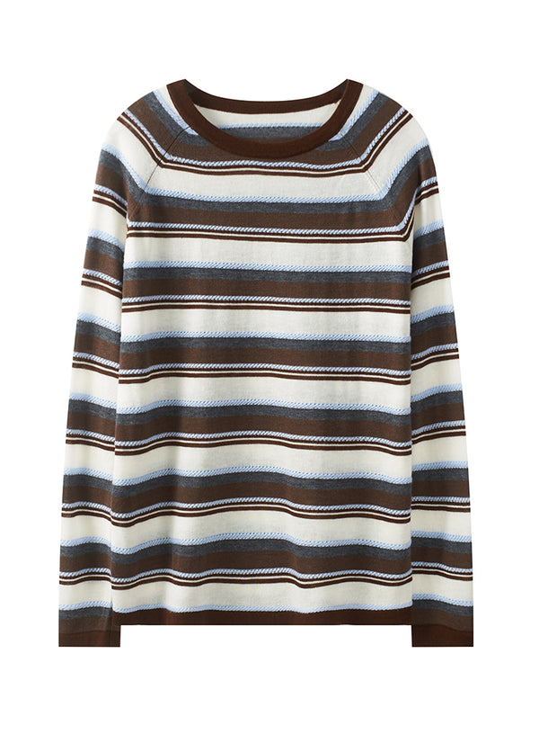 Retro Striped Knit Top