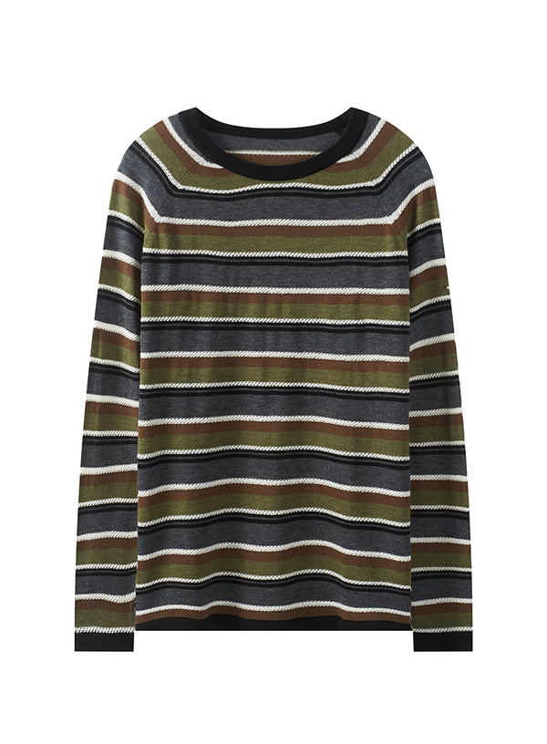 Retro Striped Knit Top