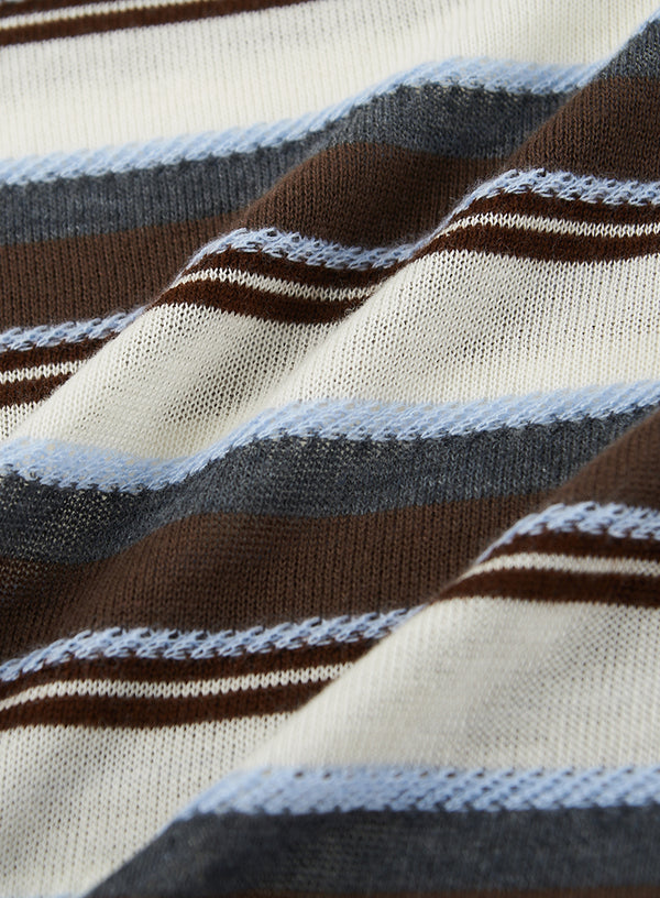 Retro Striped Knit Top