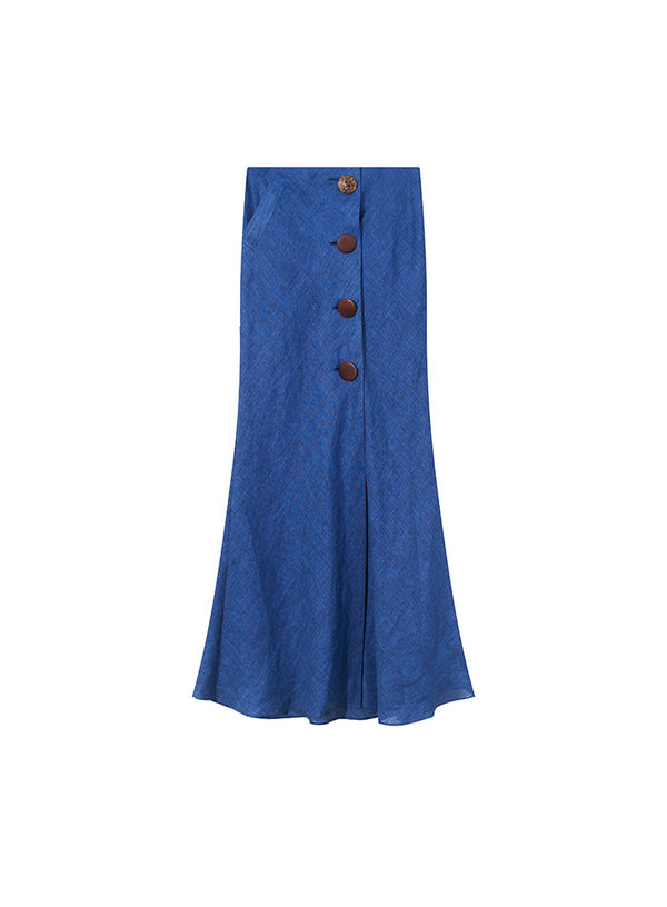 Linen Mermaid Hem Skirt