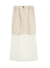 Sheer Layered Midi Skirt
