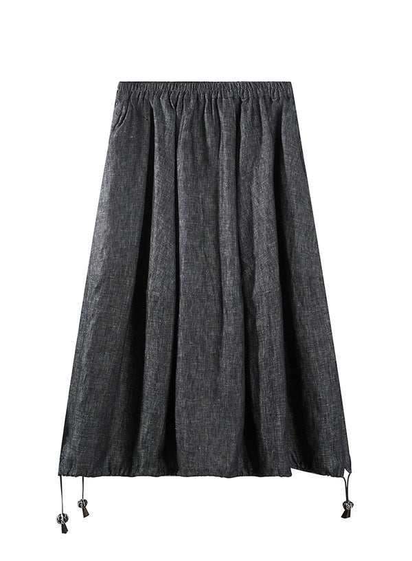 Linen Bubble Hem Skirt