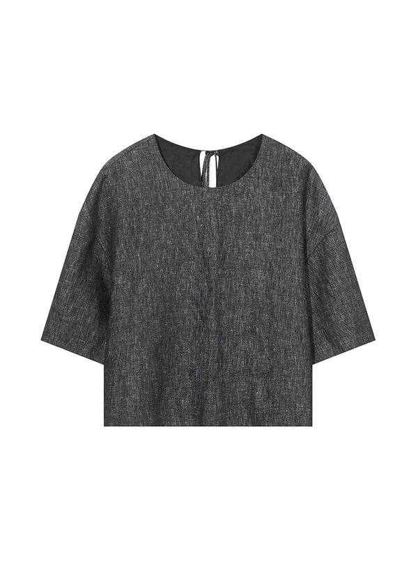 Cropped Linen Tee
