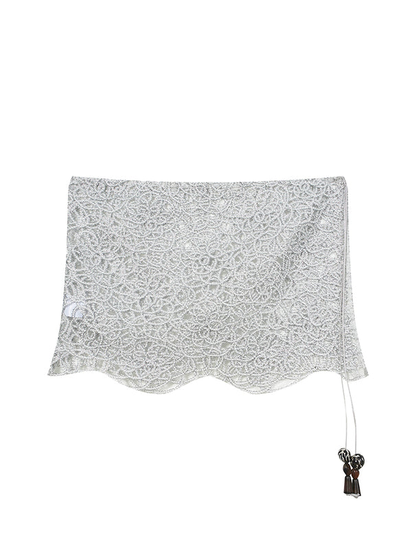 Layered Wrap Tie Mini Skirt