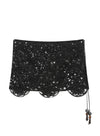 Layered Wrap Tie Mini Skirt