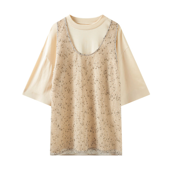 Mesh Two-Piece T-Shirt
