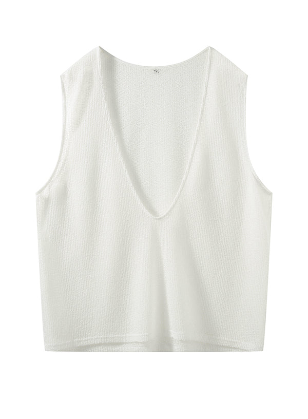 V-Neck Lace-Knit Vest Top