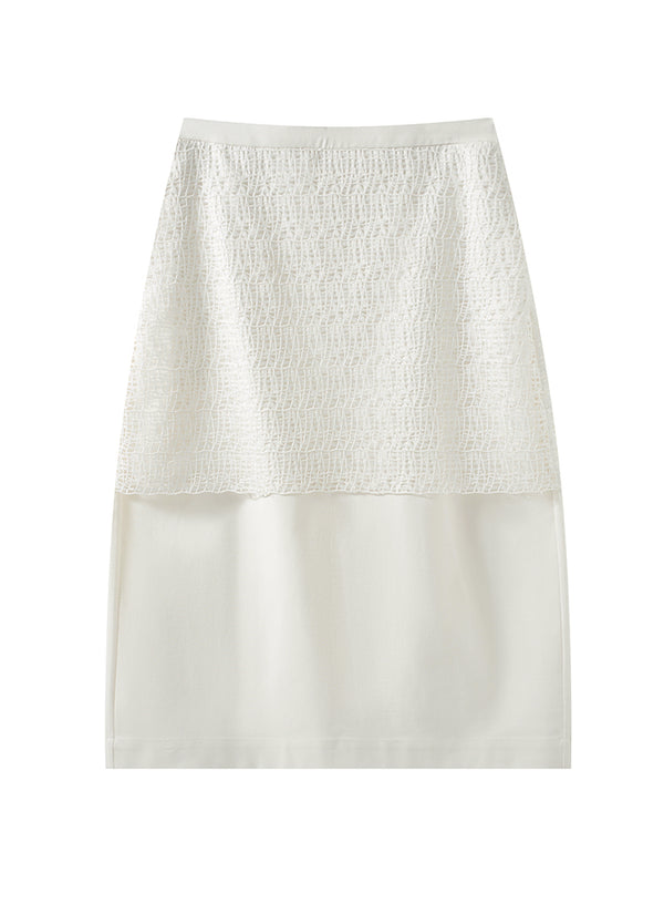 Layered Lace Pencil Skirt