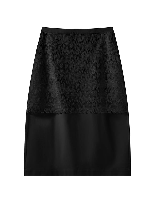 Layered Lace Pencil Skirt