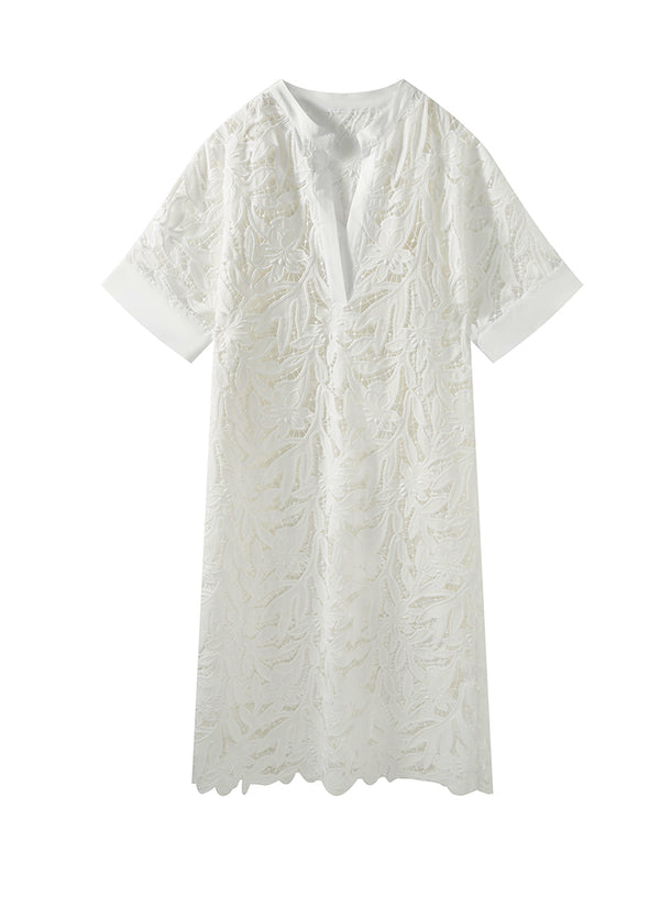 Sheer Lily Smock Dress