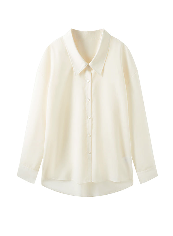 Breathable Oversized Collared Blouse