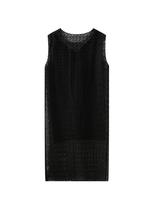 Sheer Cutout Sleeveless Dress