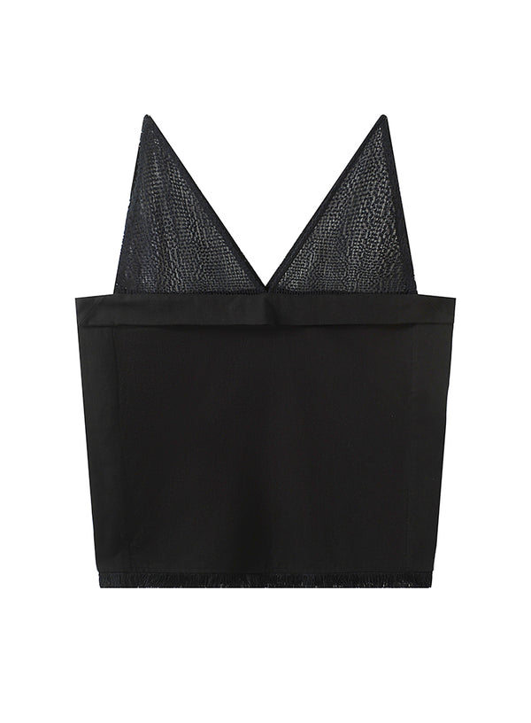 Raw-Edge Slub Cotton Camisole