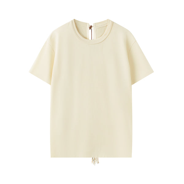 Soft Solid Pearl Chain Tee