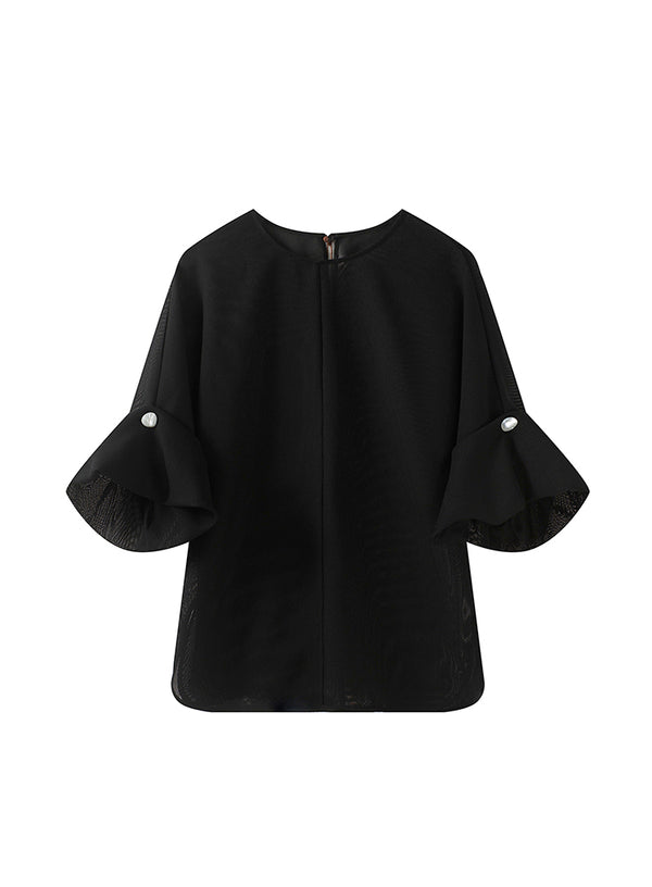 Drop-Shoulder Drawstring Top