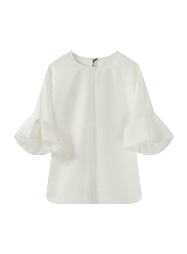 Drop-Shoulder Drawstring Top