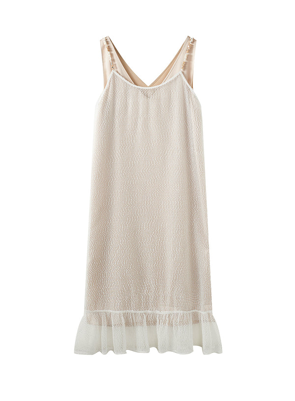 V-Neck Layered Slip Dress