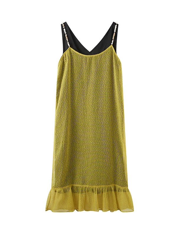 V-Neck Layered Slip Dress