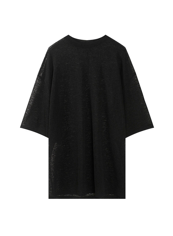 Draped Cotton Jersey Short Sleeve