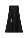 Flared Waist-Chain Skirt