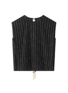 Pearl-Threaded Backless Tank