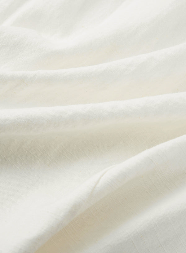 Double-Layer Pearl Linen Dress