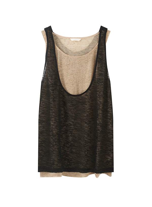 Knit Layering V-Neck Tank