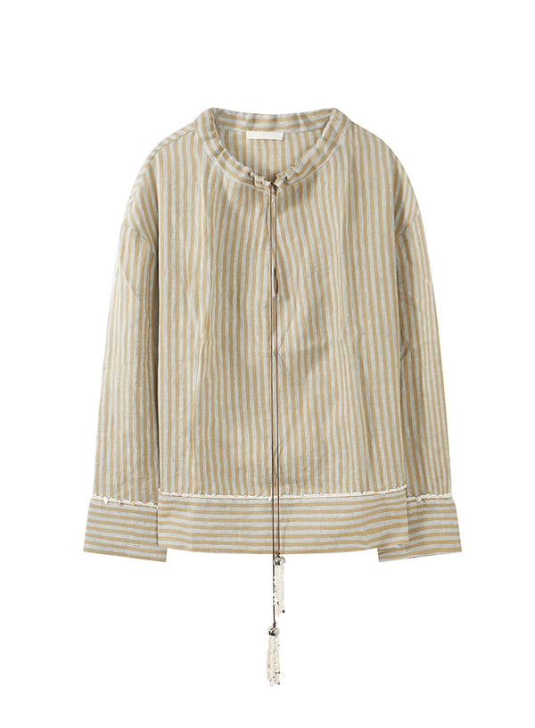 Relaxed Linen Stripe Shirt