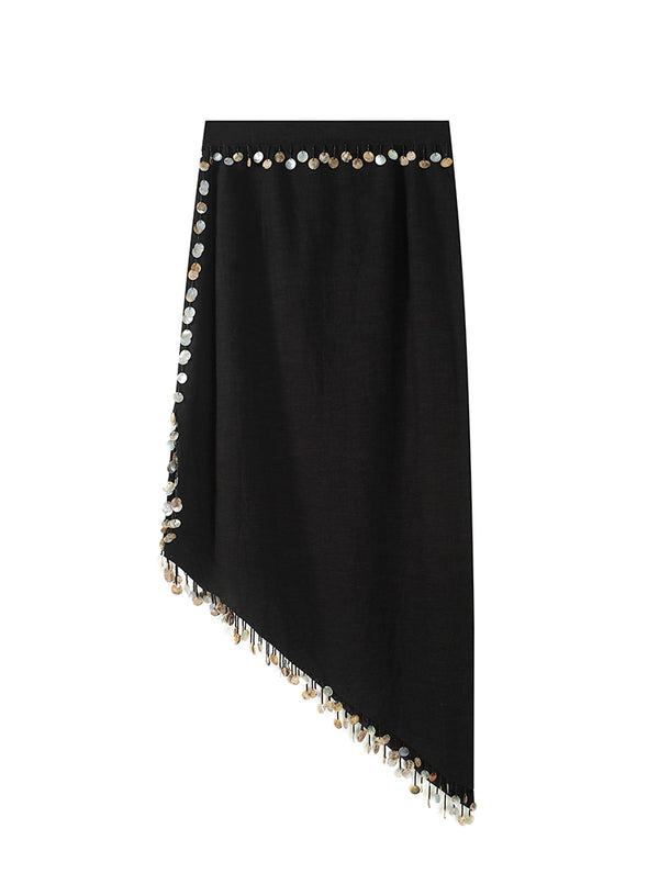 Asymmetrical Side Slit Skirt