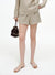 Retro Linen High-Waist Shorts