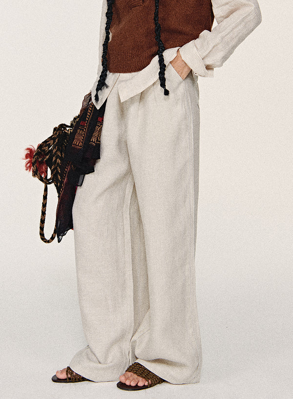 Linen Denim Pants
