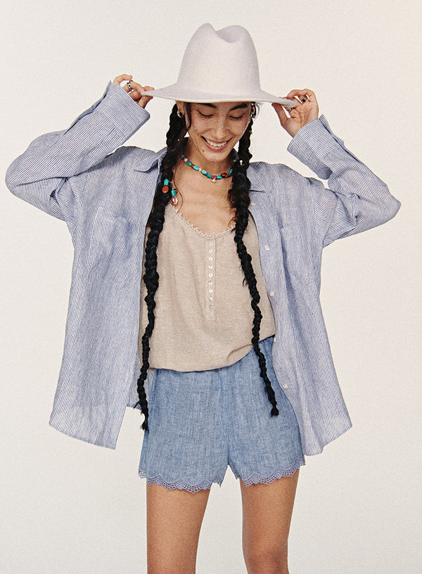 Summer Linen Tank Top