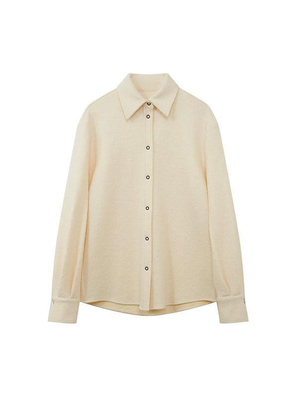 Cotton Blend Long-Sleeved Shirt