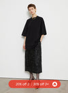 Apricot Black Matte Sequin Skirt