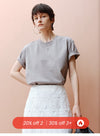 Basic Loose Round Neck Short Sleeved T-Shirt