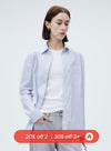 Blue Casual Striped Shirt