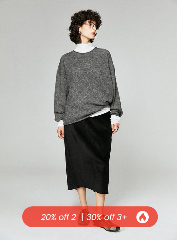 Corduroy Straight Leg Skirt