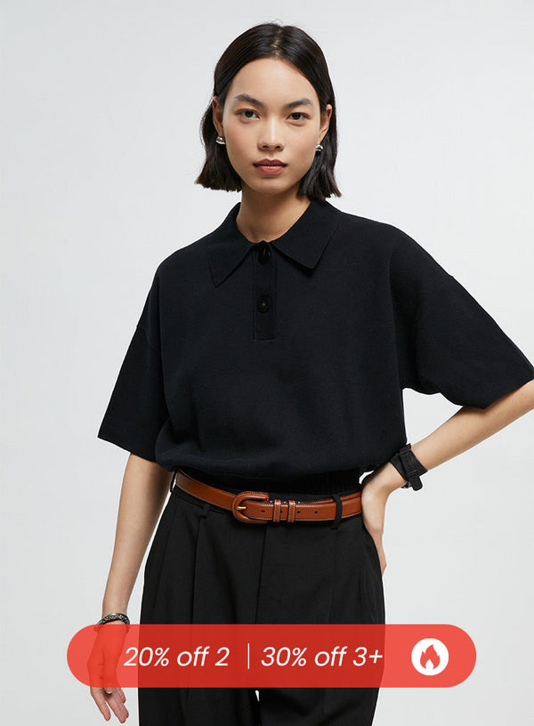 Cotton Polo Collar T-Shirt