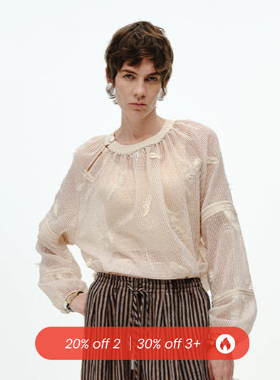 Embroidered Dramatic Blouse