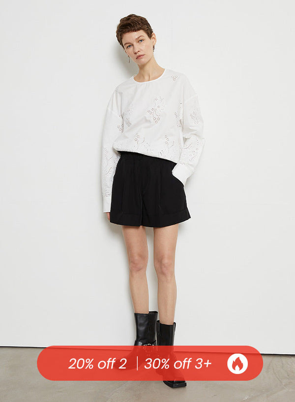 Flower Bud High Waisted Shorts