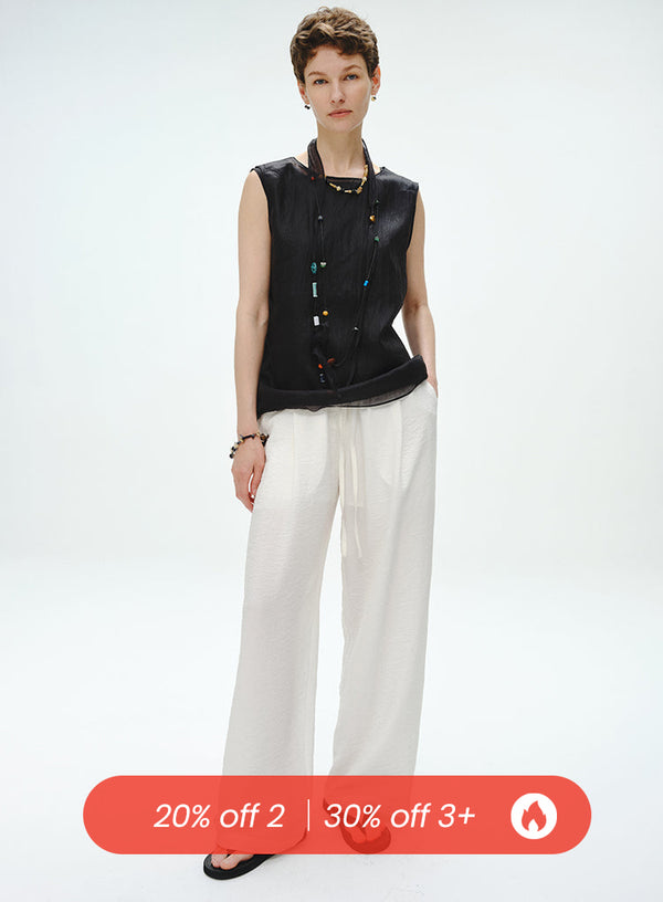 Flowy Silk Wide Leg Pants