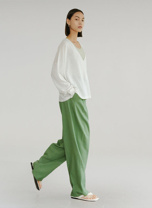 High Waist Casual Wide Leg Pants