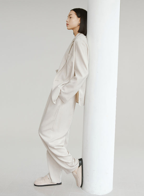 Oversized Textured Suit Shirt