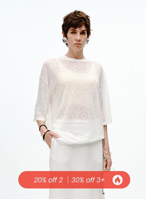 Draped Cotton Jersey Short Sleeve