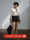 Linen Embroidered Shorts
