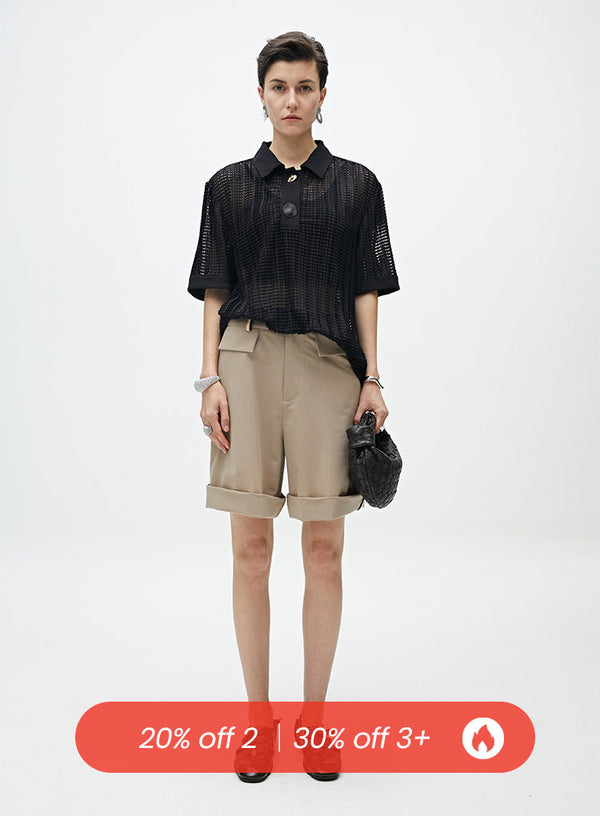 Wrinkle-Resist Casual Shorts