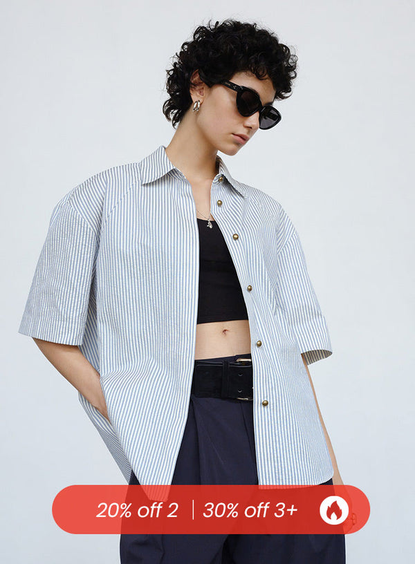 Striped Quarter Sleeved Shirt